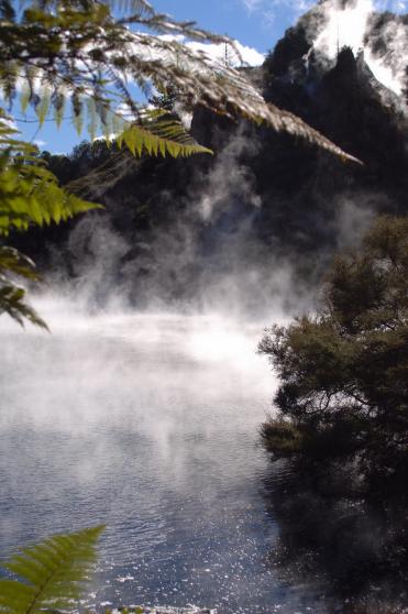 新西兰旅游景点,新西兰景点,北岛,罗托鲁瓦,怀芒古​火山谷,煎锅湖